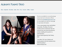 Tablet Screenshot of albanypianotrio.com